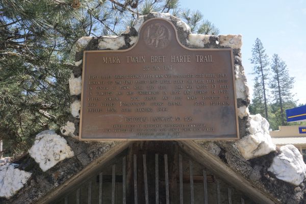 [Picture of Big Oak Flat historical plaque]